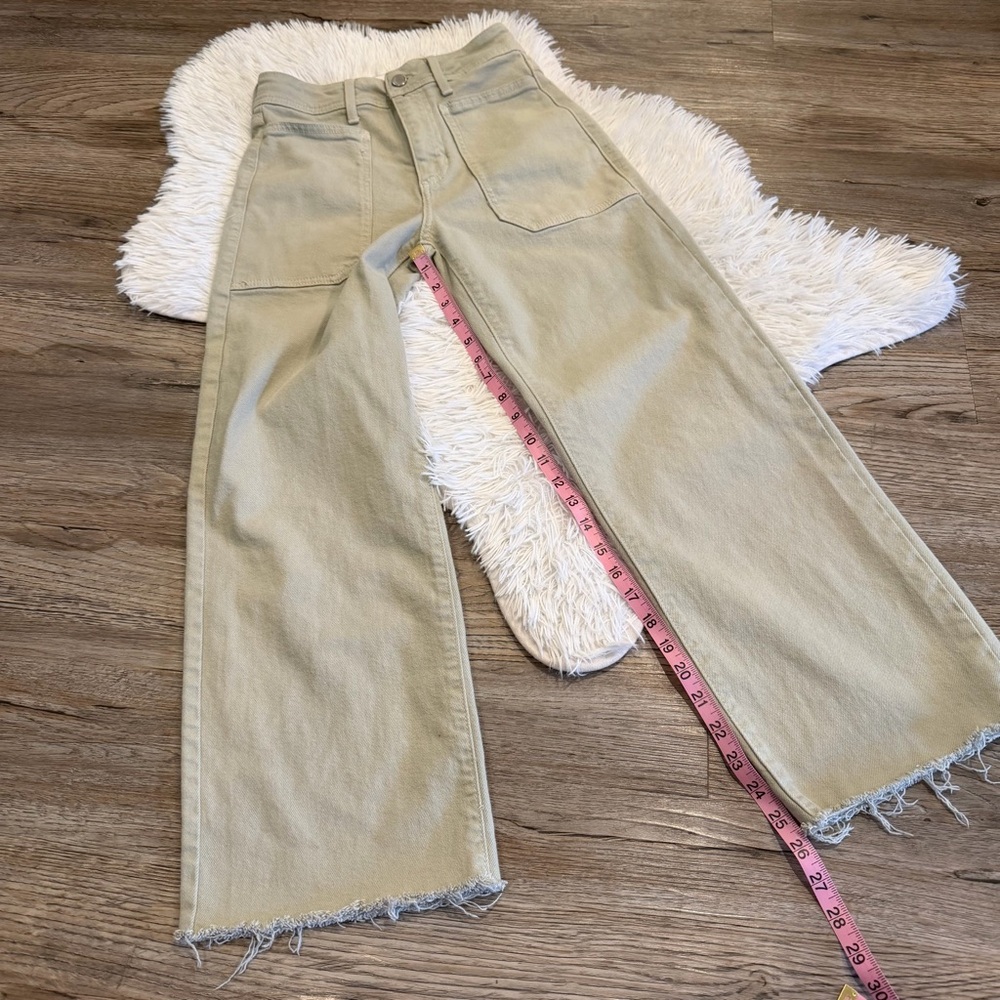 Just Black Denim Nautical Wide Leg Jean Scandi 24 Sage Quiet Luxury Minimal - Picture 6 of 9